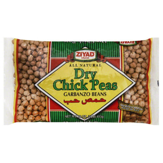 Ziyad Dry Chick Peas Garbanzo Beans, 16 Oz (Pack of 12)