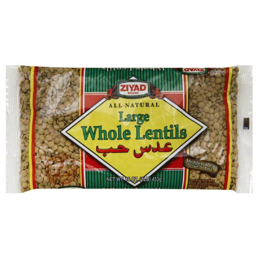 Ziyad Large Whole Lentils, 16 Oz (Pack of 6)
