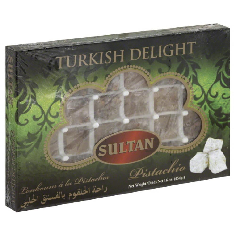 Sultan Pistachio Turkish Delight, 16 Oz (Pack of 6)
