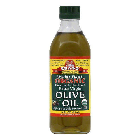 Bragg Organic Extra Virgin Olive Oil, 16 OZ (Pack of 12)