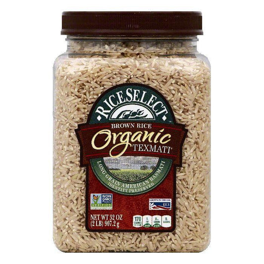 Rice Select Organic Brown Rice Texmati, 32 OZ (Pack of 4)