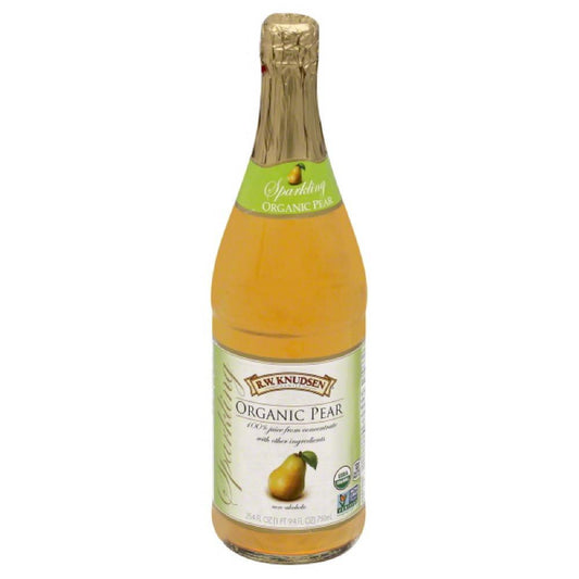 RW Knudsen Pear Organic Sparkling 100% Juice, 25.4 Fo (Pack of 12)