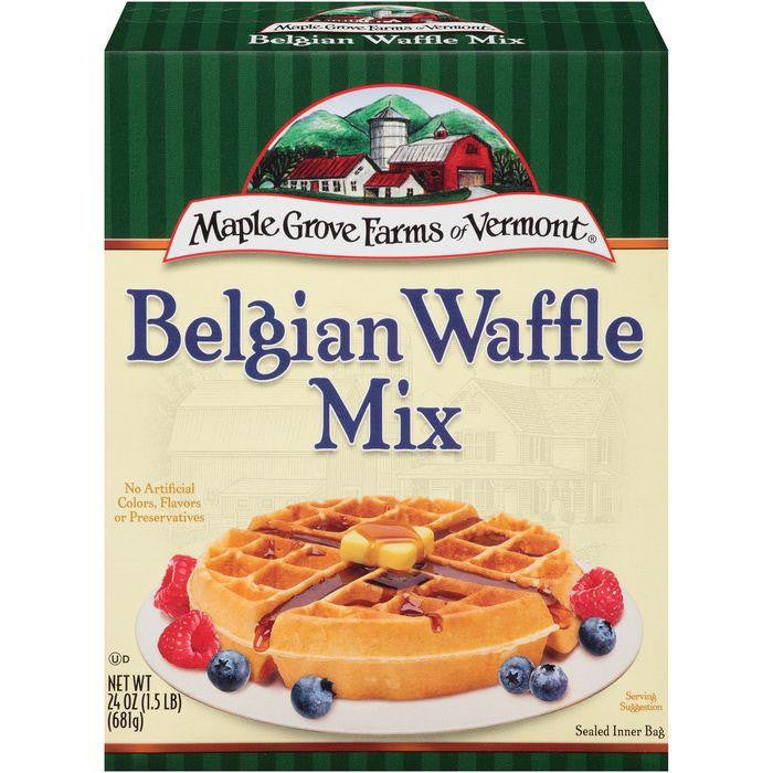 Maple Grove Farms of Vermont Belgian All Natural Waffle Mix 24 Oz (Pack of 6)