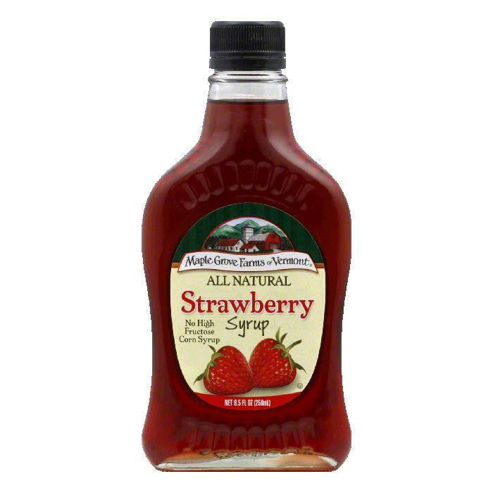 Maple Grove Farms Syrup Natural Strawberry, 8.5 OZ (Pack of 6)