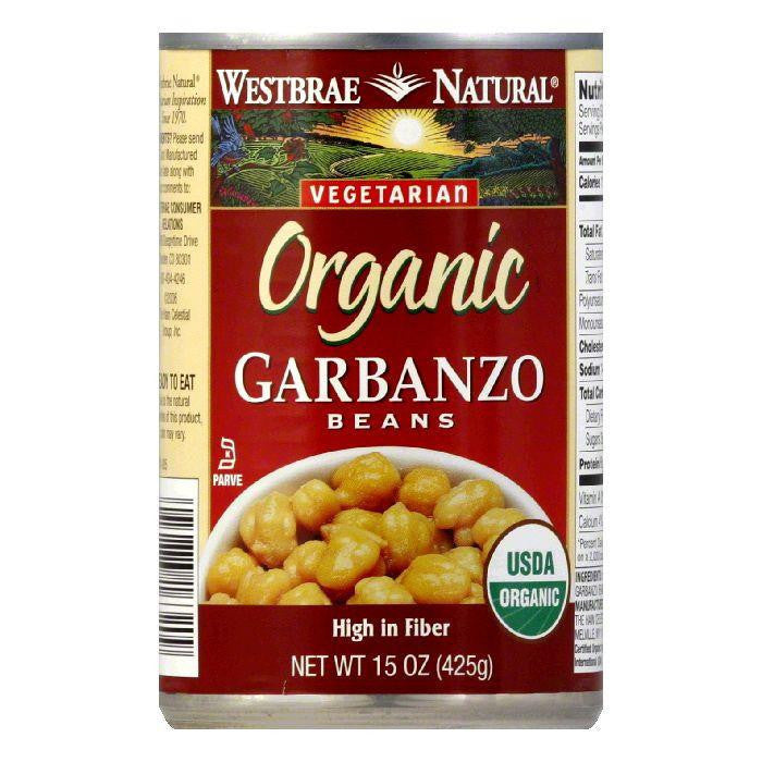 Westbrae Beans Garbanzo Low Fat Organic, 15 OZ (Pack of 12)