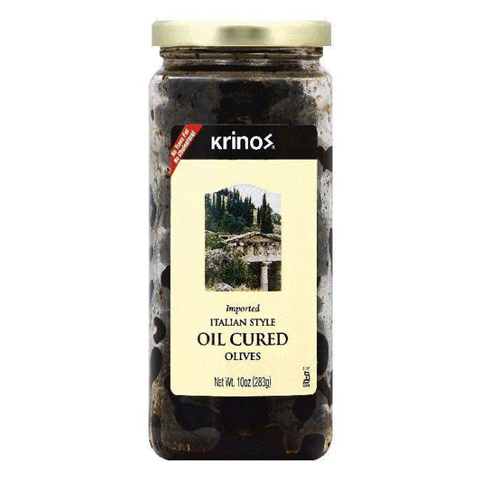 Krinos Italian Style Oil Cured Olives, 10 OZ (Pack of 6)