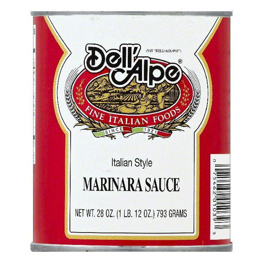 Dell Alpe Italian Style Marinara Sauce, 28 OZ (Pack of 12)