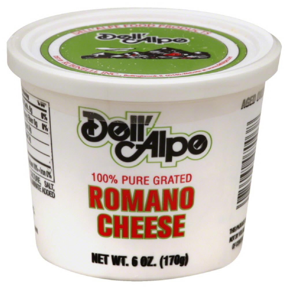 Dell Alpe Romano Grated Cheese, 6 Oz (Pack of 12)