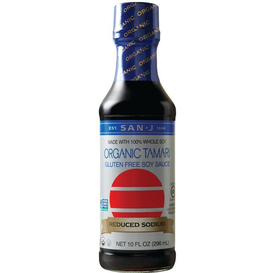 San J Reduced Sodium Organic Tamari, 10 OZ (Pack of 6)