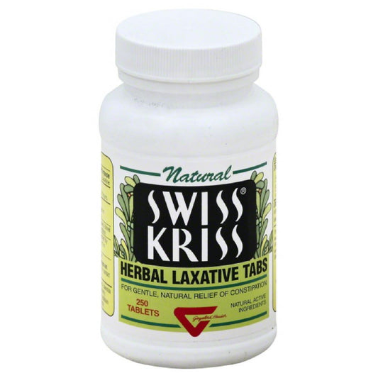 Swiss Kriss Tabs Herbal Laxative, 250 Tb (Pack of 3)