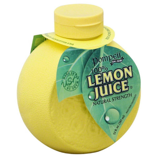 Pompeii 100% Lemon Juice, 13 Oz (Pack of 12)