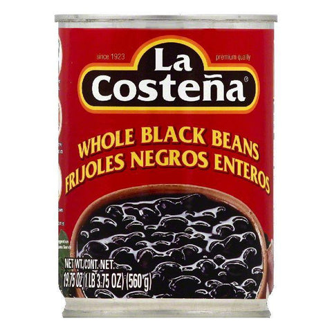 La Costena Whole Black Beans, 19.75 OZ (Pack of 12)