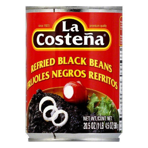 La Costena Refried Black Bean, 20.5 OZ (Pack of 12)