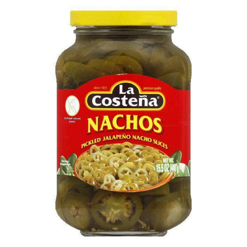 La Costena Nacho Jalapenos Jar, 15.5 OZ (Pack of 12)
