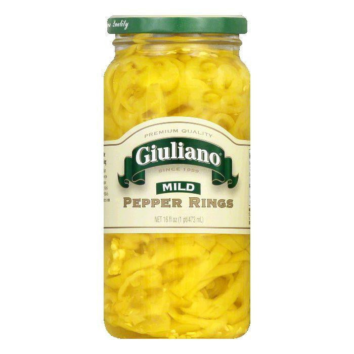 Giuliano Mild Banana Pepper Rings, 16 OZ (Pack of 6)