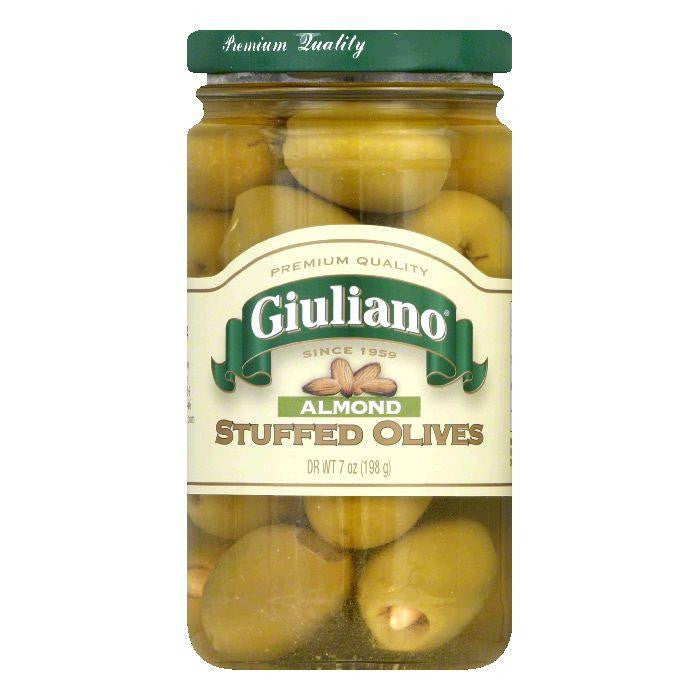 Giuliano Stuffed Almond Olives, 7 OZ (Pack of 6)