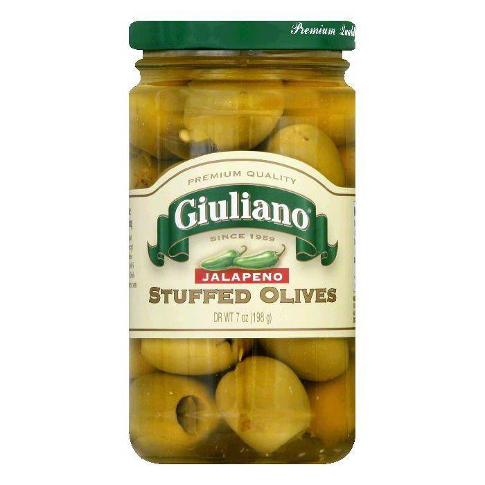 Giuliano Jalapeno Stuffed Olives, 7 OZ (Pack of 6)