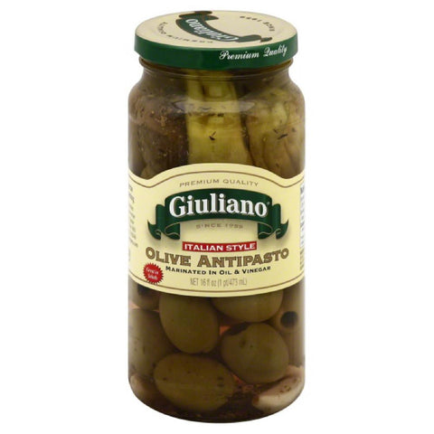 Giuliano Italian Style Olive Antipasto, 16 Oz (Pack of 6)