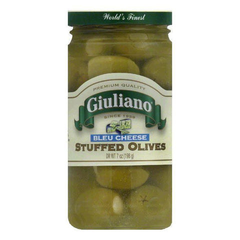 Giuliano Stuffed Blue Cheese Olives, 7 OZ (Pack of 6)