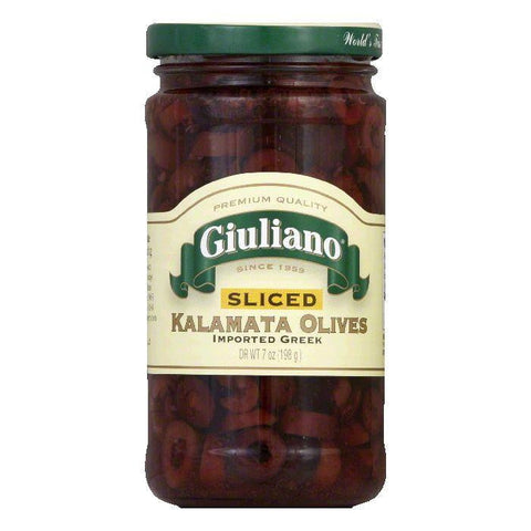Giuliano Sliced Kalamata Olives, 7 OZ (Pack of 6)