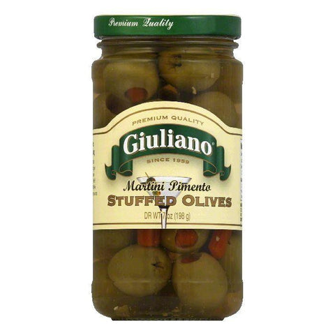 Giuliano Pimento Martini Stuffed Olives, 7 OZ (Pack of 6)