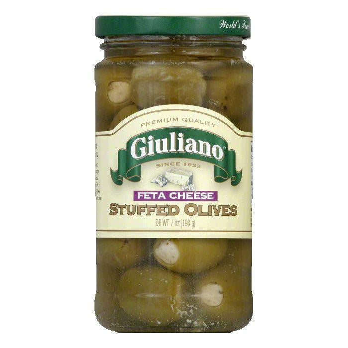 Giuliano Feta Cheese Stuffed Olives, 7 OZ (Pack of 6)
