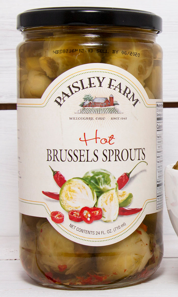 Paisley Farm Hot Brussel Sprouts, 24 OZ (Pack of 6)