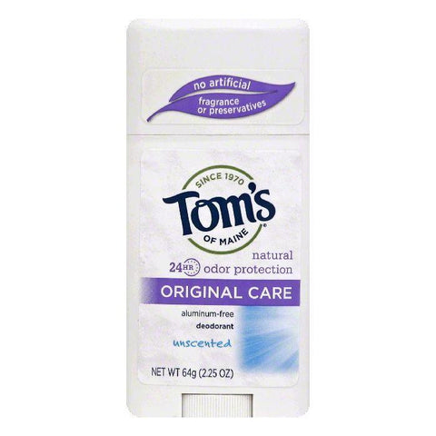Toms of Maine Unscented Original Care Deodorant, 2.25 OZ (Pack of 1)