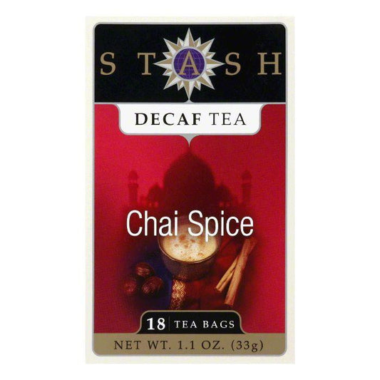 Stash Tea Stash Decaf Chai Spice, 18 BG (Pack of 6)