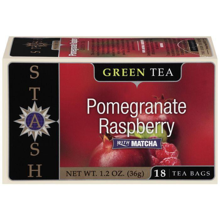 Stash Pomegranate Raspberry Green W/Matcha Tea Bags 18 Ct (Pack of 6)