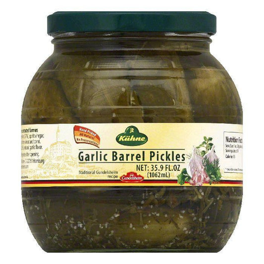 Gundelsheim Garlic Barrel Pickles, 35.9 OZ (Pack of 6)