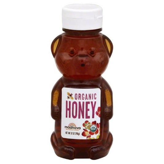 Madhava Organic Honey, 12 Oz (Pack of 6)