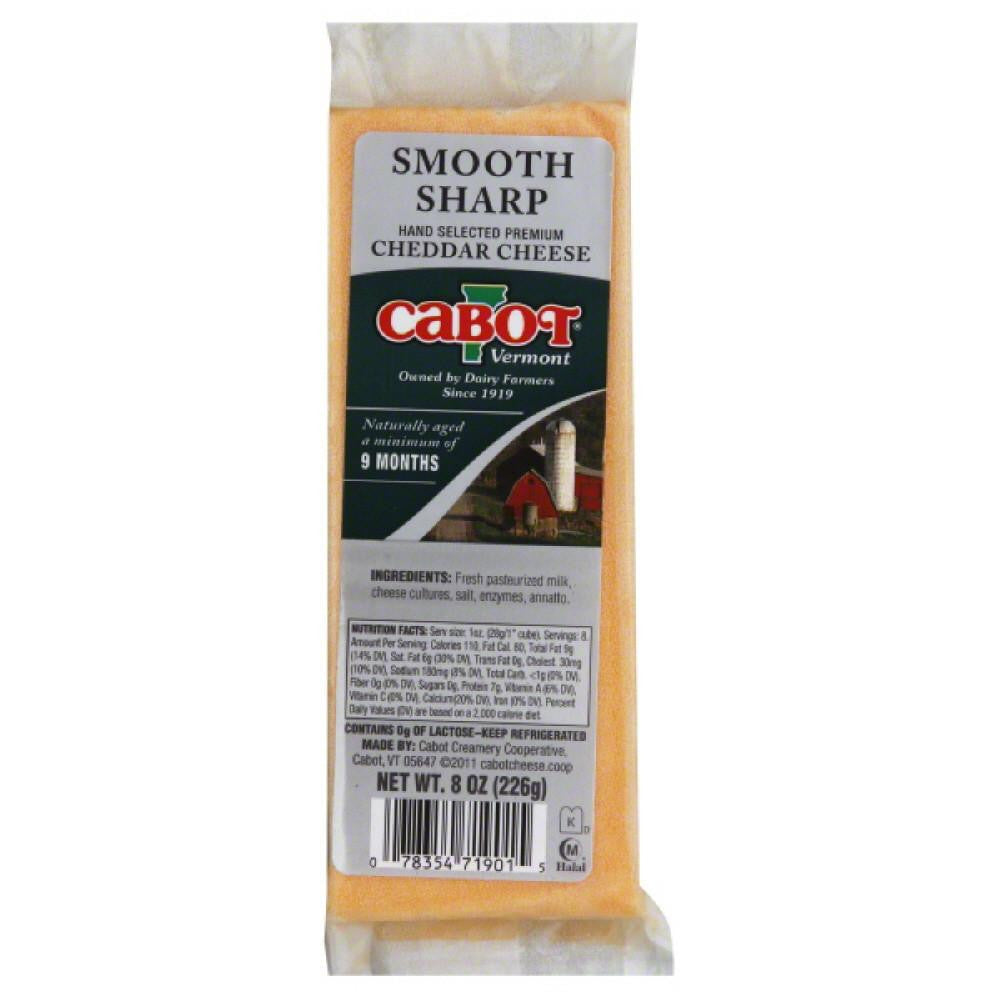 Cabot Smooth Sharp Cheddar Cheese, 8 Oz (Pack of 12)