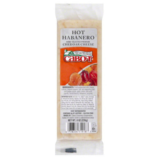 Cabot Hot Habanero Cheddar Cheese, 8 Oz (Pack of 12)