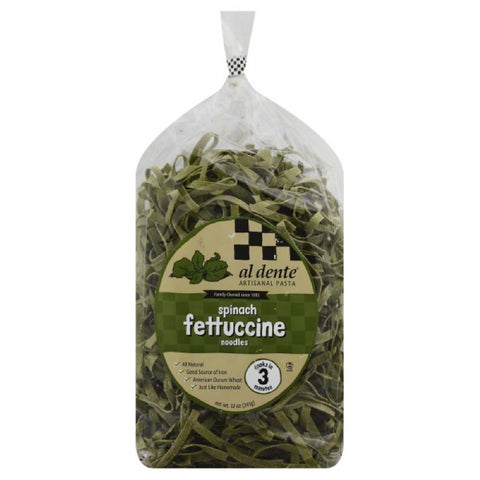 Al Dente Spinach Fettuccine Noodles, 12 Oz (Pack of 6)