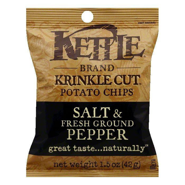 Kettle Brand Sea Salt and Pepper Potato Chips, 1.5 OZ (Pack of 24)
