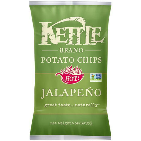 Kettle Brand Jalapeno Potato Chips 5 Oz Bag (Pack of 15)