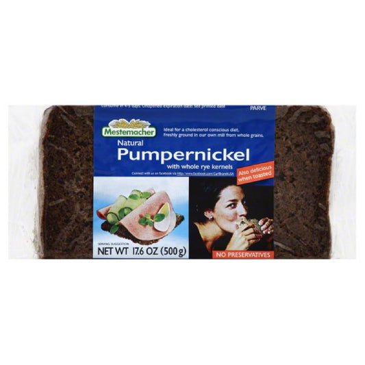Mestemacher Natural Pumpernickel Bread, 17.6 Oz (Pack of 12)