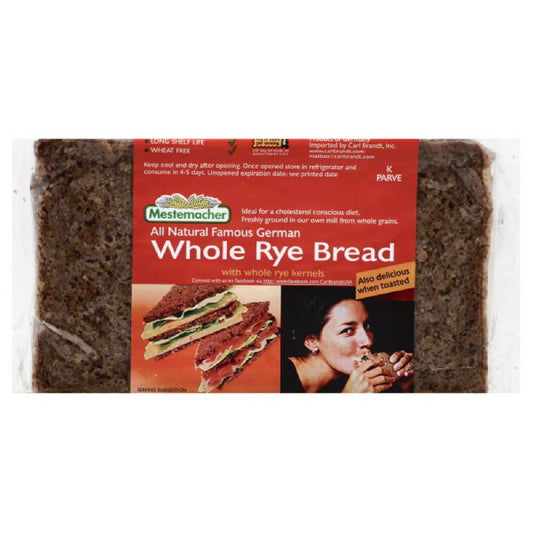 Mestemacher Bread Whole Rye, 17.6 Oz (Pack of 12)