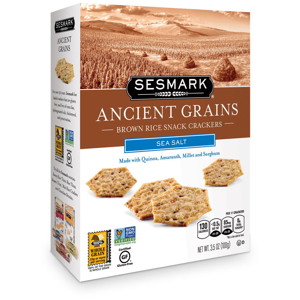 Sesmark Ancient Grains, Sea Salt, 3.5 Oz (Pack of 6)