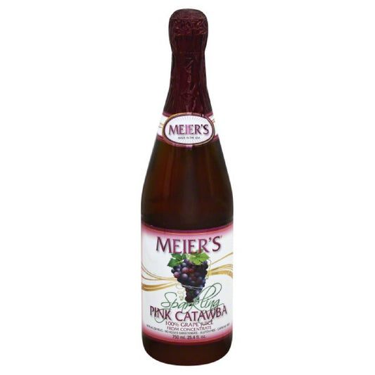 Meiers Pink Catawba Sparkling Grape 100% Juice, 25.4 Fo (Pack of 12)