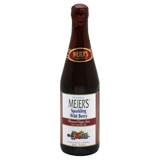 Meiers Sparkling Wild Berry Flavored Grape 100% Juice, 25.4 Fo (Pack of 12)