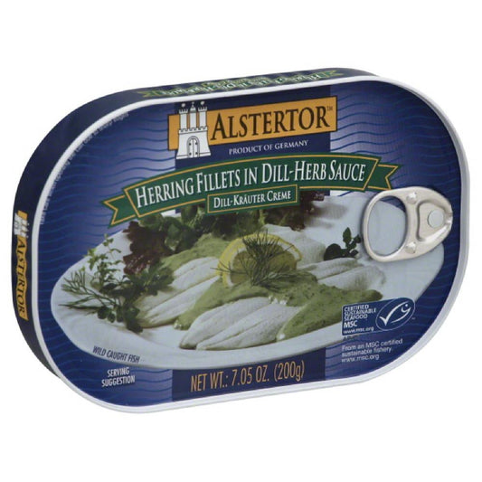 Alstertor Herring Fillets in Dill-Herb Sauce, 7.00 Oz (Pack of 18)