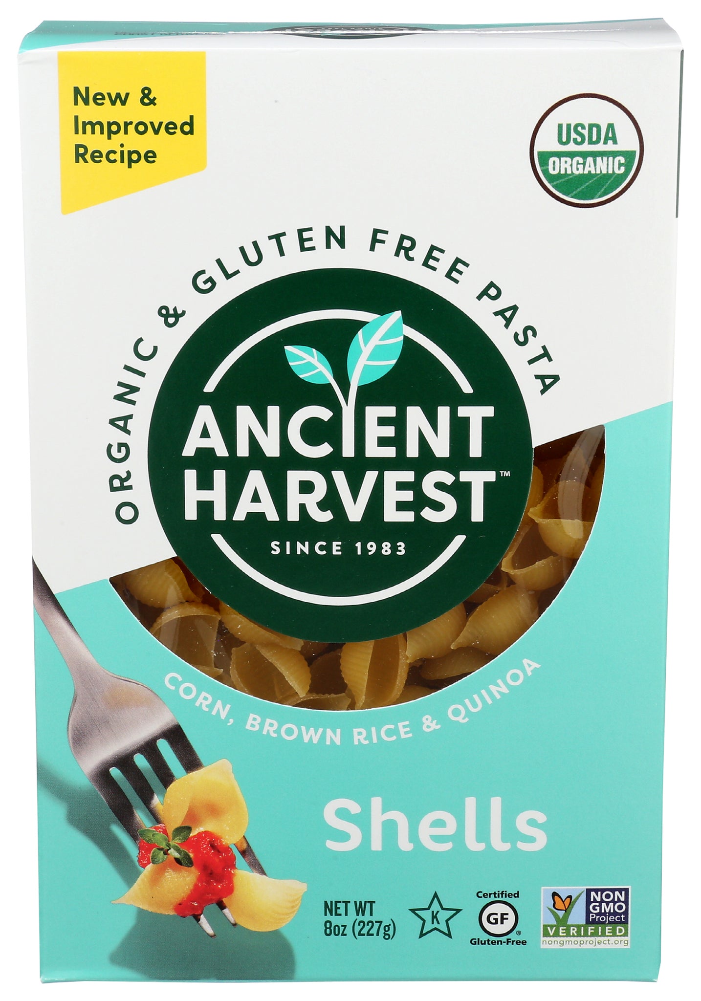 Ancient Harvest Gluten Free Wheat Free Pasta Shells, 8 OZ (Pack of 12)