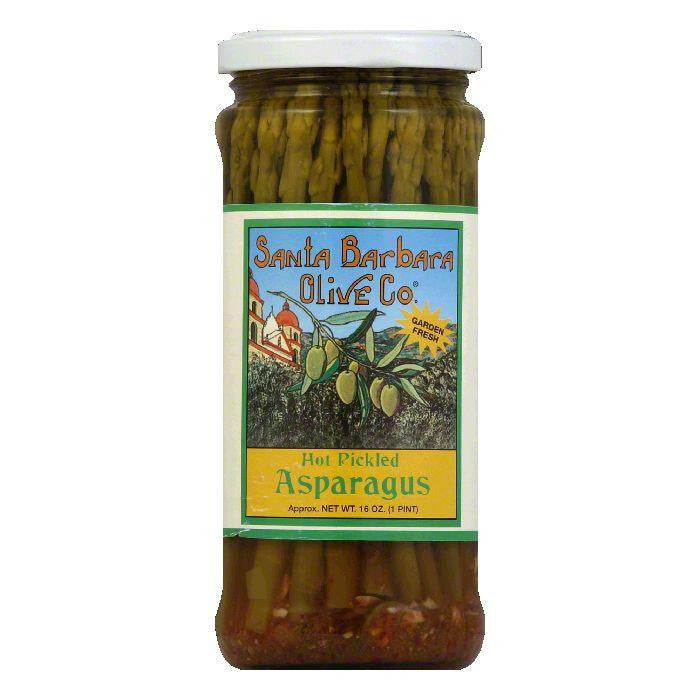 Santa Barbara Olives Asparagus Pickled Hot, 16 OZ (Pack of 6)