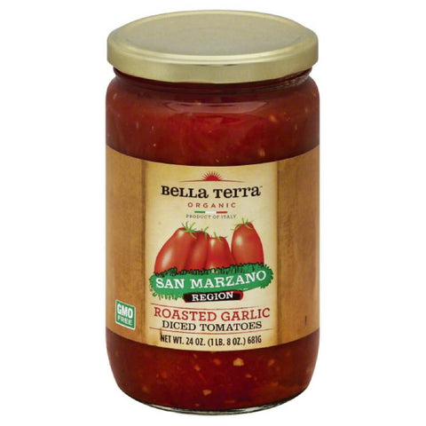 Bella Terra Roasted Garlic Diced Tomatoes, 24 Oz (Pack of 6)