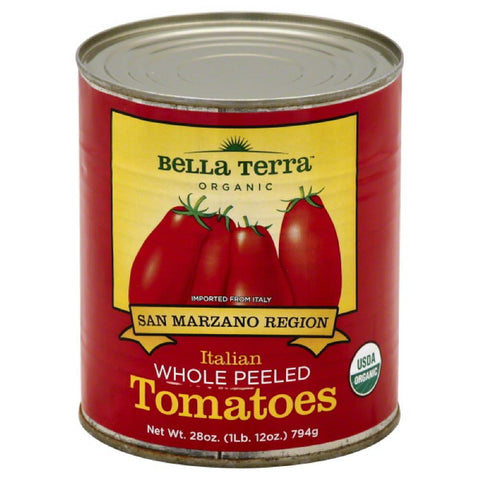 Bella Terra Whole Peeled Italian Tomatoes, 28 Oz (Pack of 12)