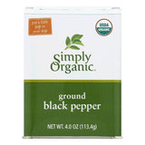 Simply Organic Ground Black Pepper, 4 Oz (Pack of 6)