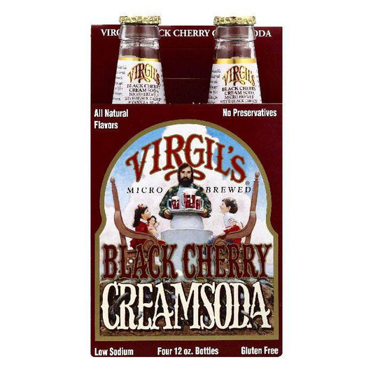 Virgil's Black Cherry Cream Soda, 4 ea (Pack of 6)