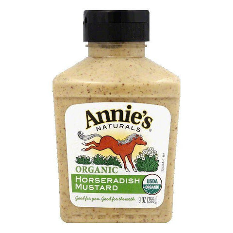 Annies Horseradish Mustard Natural Organic, 9 OZ (Pack of 12)